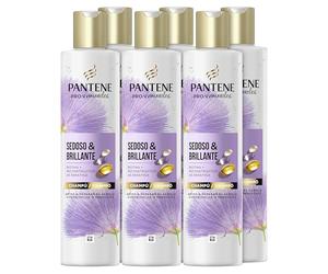 Pantene Pro-V Miracles Sedoso Y Brillante Champú Reparador con Biotina y Keratina 250ml x6 Repara el Pelo Seco, Dañado, Tratado o con Mechas. Actúa como Hidratante Capilar