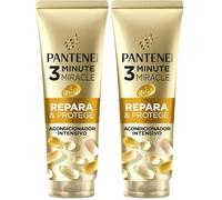 Pantene Pro-V Repara y Protege Acondicionador 3 Minute Miracle 220ml para Pelo Seco y Dañado. Fórmula Pro-V con Active Nutri-Plex. Ayuda a Reparar Daños Visibles en 1 Uso y Revitaliza el Pelo