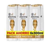 Pantene Champú + Acondicionador + Tratamiento 3en1 Repara & Protege Nutri Pro-V, Para Cabello Débil Y Dañado 6x300 ML