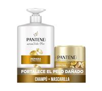 Pantene Pro-V Repara y Protege Champú Reparador + Mascarilla para Pelo Seco | Limpia los Enlaces Capilares, Sin Siliconas, Tecnología Active Nutri-Plex