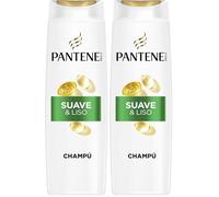Pantene Pro-V Suave y Liso Champú 325ml para Pelo Encrespado y Apagado, Limpieza Suave y Protección de Enlaces Capilares, Sin Siliconas, Aceites Minerales ni Colorantes, Tecnología Active Nutri-Plex