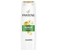 Pantene Pro-V Suave y Liso Champú Sin Siliconas para Pelo Encrespado, 325ml | Para la Melena Apagada, Limpieza Delicada, Protege los Enlaces, Sin Aceites Minerales ni Colorantes, Active Nutri-Plex