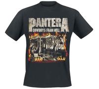 Pantera Cowboys from Hell - Fire Frame Hombre Camiseta Negro 100% algodón Regular