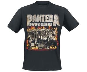 Pantera Cowboys from Hell - Fire Frame Hombre Camiseta Negro XXL, 100% algodón, Regular