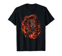 Pantera de Lava fundida Fiery Wild Cat Fantasía Camiseta
