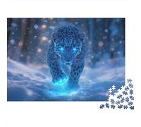 Pantera Gélida con Glimmer Puzzle De Madera Impermeable DIY Puzzles De 1000 Piezas Regalos para Adultos Divertido Rompecabezas Juegos Educativos