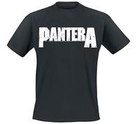 Pantera Logo Hombre Camiseta Negro 3XL 100% algodón Regular