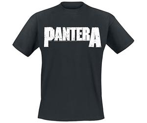 Pantera Logo Hombre Camiseta Negro 3XL 100% algodón Regular