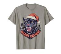 Pantera Navideña Feliz Catmas Camiseta