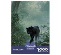 Pantera Negra 1000 Piezas Rompecabezas Juego De Familia Creativo Vida Silvestre Puzzle Regalo para La Relajación para Regalos De Viaje, Presente 52x38cm/1000pcs