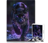 Pantera Negra con Ojos Brillantes - Rompecabezas de 1000 Piezas para Adolescentes - Juego de Desarrollo del Pensamiento lógico - Gran Regalo para Momentos significativos - Tamaño 38x52cm