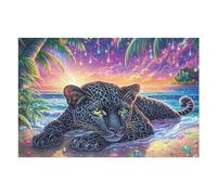 Pantera Negra de la Selva Puzzles 1000 Piezas DIY Creativo Personalizable Jungle Cosmos Meadow Rompecabezas Familiar para Toda La Familia Juguete Educativo Aliviar Estrés Decorativo 1000 PCS