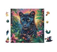 Pantera Negra en la Galaxia Rompecabezas 100 Piezas Cartón para Adultos Y Adolescentes Hobby Colección Toda La Familia Decoración Única Hogar 28x28cm