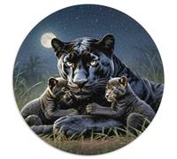 Pantera Negra Familia Puzzle de 1000 Piezas para Adultos Papel Vista Nocturna Regalo Familiar 1000pcs (67.5x67.5cm)
