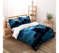 Pantera Negra Llena Juego De Cama Tamaño Tamaño King Animales Lindos Funda De Edredón 3 Piezas Incluye 2 Fundas De Almohada(50 * 75) King（220x240cm）