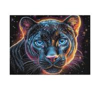 Pantera Negra Primer Plano Puzzle 500 Piezas Familiar Pasatiempo Tiempo Feliz Rompecabezas 3D para Familia Juguete Educativo Construir Maquetas Aliviar Estrés 500 PCS
