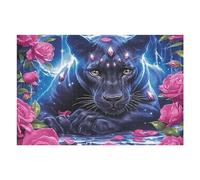 Pantera Negra Puzzle 1000 Piezas Hogar Decoración Elegante Bestias fantásticas Rompecabezas para Hombres Y Mujeres 3D DIY Creativo Aliviar Estrés Desafío Intelectual 1000 PCS