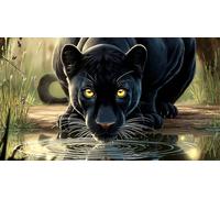 Pantera Negra Puzzle Imposible,desafío para Adultos Entretenimiento Creativo 1000 Piezas Obra de Arte de Juego de para Adultos y Niños a Partir de 12 Años 38x52cm/1000pcs