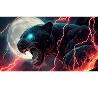 Pantera Negra Puzzle Imposible,desafío para Adultos Juego edugatoivo 1000 Piezas Obra de Arte de Juego de para Adultos y Niños a Partir de 12 Años 38x52cm/1000pcs