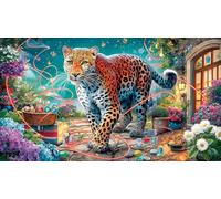 Pantera Negra Puzzle para Adultos de 1000 Piezas - Juego edugatoivo Estimulante & Relajación para Adultos y niños 75x50/1000pcs