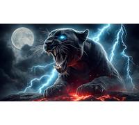 Pantera Negra Puzzles Imposible,desafío para Adultos Juego edugatoivo 1000 Piezas Obra de Arte de Juego de para Adultos y Niños a Partir de 12 Años 38x52cm/1000pcs