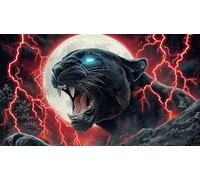 Pantera Negra Rompecabezas Imposible,desafío for Adults Entretenimiento Creativo 1000 Piezas Obra de Arte de Juego de para Adultos y niños 38x26cm/1000pcs