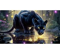 Pantera Negra Rompecabezas Imposible,desafío for Adults Entretenimiento Creativo 1000 Piezas Obra de Arte de Juego de para Adultos, Regalos a Partir de 14 Años 75x50cm/1000pcs