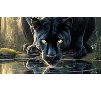 Pantera Negra Rompecabezas Imposible,desafío para Adultos Entretenimiento Creativo 1000 Piezas Obra de Arte de Juego de para Adultos y Niños a Partir de 12 Años 75x50cm/1000pcs