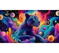 Pantera Negra Rompecabezas Imposible,desafío para Adultos Juego edugatoivo 1000 Piezas Obra de Arte de Juego de para Adultos y niños 38x26cm/1000pcs