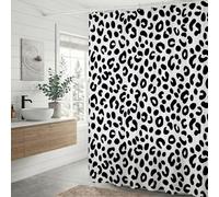 Pantera Nera Pantera Negra Estampado De Leopardo Cortina de Ducha 240x200cm Impermeable Repelente al Agua para Bañera y Baño, Cortina de Tela Poliéster con Bajo Lastrado, Lavable a Máquina, Q-o376