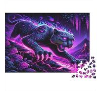 Pantera púrpura fantasía Puzzle 1000p Adultos Y Ni?os Juego De Lógica Noche En Familia Mejor Valorados Entrenamiento Mental Cartón Premium 70x50cm/1000pcs