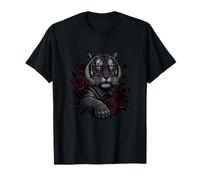 Pantera Sombra Sangre Rojo Rosas Tigre Oscuro Camiseta