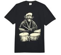Pantera Tocando la Batería Divertido Hip Hop Música Animal Baterista Comfort Colors Adult Heavyweight T-Shirt