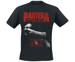 Pantera Vulgar Display of Power Hombre Camiseta Negro S, 100% algodón, Regular