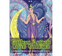 Pantheon Artisans Greek Goddesses Coloring Book for Adults and Teens - 60 Hand-Drawn Mythology Designs on No-Bleed 8.5x11 Paper