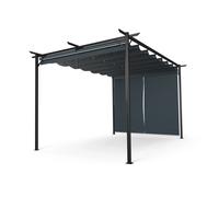 blumfeldt Pérgola 3x4m, Pérgola Exterior con Techo Resistente & Persianas Ajustables, Estructura de Acero con Recubrimiento de Polvo, Montaje Fácil, Usable Todo el Año
