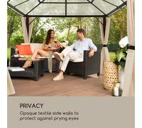 Pantheon Solid Sky Cortinas laterales para carpa 4 unidades Poliéster de 140g/m² Beige Blumfeldt