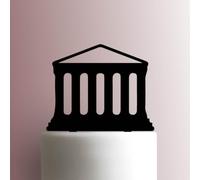 Pantheon Templo Romano Antiguo - Decoración acrílica para tartas de 6 pulgadas de ancho/verde