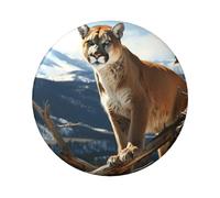 Panther Mountain Lion Button Pins 1 unidad, 6,1 cm redondo botón insignias metal imagen personalizada foto pin botones kit para manualidades suministros Navidad bricolaje proyectos fiestas, talla