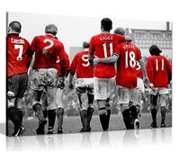 Panther Print, Lienzo decorativo para pared, diseño de Manchester United para paredes, hermoso dormitorio enmarcado con leyendas de fútbol para ocasiones especiales (60,9 x 40,6 cm)