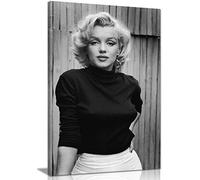Panther Print Lienzo impreso de Marilyn Monroe en blanco y negro (24 x 16 pulgadas)
