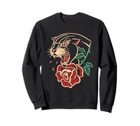 Panther Rose Tinta de tatuaje tradicional americana Old School Sudadera