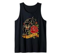 Panther Rose Traditional Tattoo Flash Stay True Old School Camiseta sin Mangas