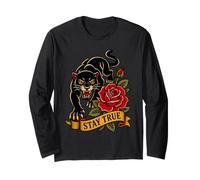 Panther Rose Traditional Tattoo Flash Stay True Old School Manga Larga