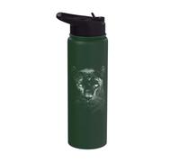 Panther Wild Black Cat Portrait Africa Animal Stainless Steel Insulated Water Bottle