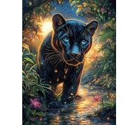 Panthère Noire Dans le Jardin Fleuri Puzzle 500 Piezas Cartón Blanco Premium para Expertos Mitos Animal Planta Vacaciones Fines Semana Reducir Estrés Hobby Y Ocio Garantía Satisfacción 500 PCS