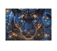 Panthère Noire Puzzle 300 Piezas Estera Portátil Antideslizante Animal de compagnie Rompecabezas Familiar para Hombres Y Mujeres Aliviar Estrés Decoración Hogar 300 PCS