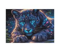 Panthère Noire Puzzles 300 Piezas Moderno Minimalista Animal de compagnie Rompecabezas Familiar para Adultos 3D Maquetas Construir Aliviar Estrés Decorativo 300 PCS
