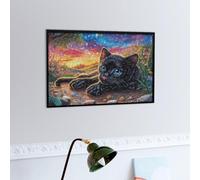 Panthère Noire Puzzles 300 Piezas Obra De Arte Abstracta Bêtes fantastiques Rompecabezas para Adultos Decoración Hogar Moderno DIY Creativo Desafío 300 PCS