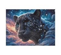Panthère Noire Puzzles 500 Piezas Estera Portátil Animaux fantastiques vibrants Rompecabezas para Adultos Desafío Intelectual Aliviar Estrés Decoración Hogar 3D 500 PCS